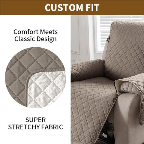 Waterproof and Non-Slip Single Armchair Cushion, Pet-Resistant and Machine-Washable Sofa Cover - Brown