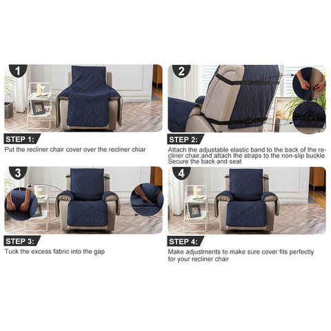 Waterproof and Non-Slip Single Armchair Cushion, Pet-Resistant and Machine-Washable Sofa Cover - Dark Gray