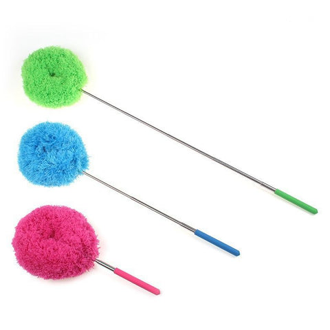 6-Pack, Telescopic Microfiber Duster with Extendable Handle, for High Ceilings & Fan Cleaning - Blue