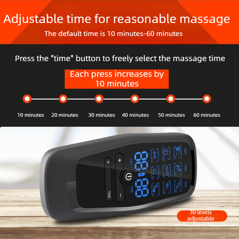 Portable Digital Massage Therapy Machine, USB Rechargeable Dual User Electric Pulse Massager for Neck Waist Knee Joint Soreness