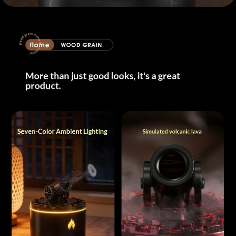 Cannon-Shaped Smoke Ring Aroma Diffuser and Humidifier, 2 Mist Modes, RGB Color-Changing Lava Lamp Essential Oil Diffuser, for Home or Desk – Black and Gold