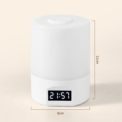 Remote Control Touch Bedside Night Light with Digital Clock, 3 Color Temperature & Dimmable LED Table Lamp,for Bedroom Baby Room Dorm