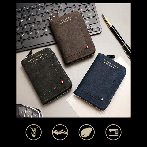 Matte PU Accordion Card Holder Wallet, Zip-Around Coin Purse with Extra Front Card Slot, Multi-Slot Credit Card Case for Men and Women (Black)