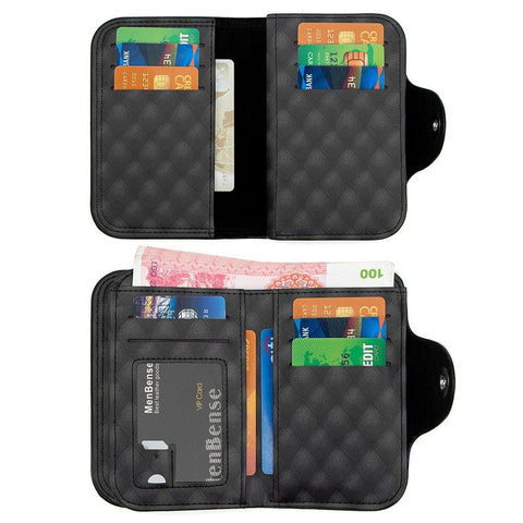 Vintage Patchwork Snap-Closure Vertical Wallet for Men, PU Leather Wallet with 13 Card Slots, Zippered Coin Pocket, and ID Window (Dark Brown)