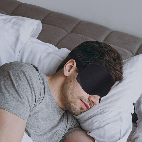 3D Contoured Sleep Mask, Breathable Fabric with Adjustable Strap, Light-Blocking Eye Mask for Sleeping, Napping, and Travel - Purple