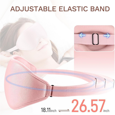 3D Deep Contoured Memory Foam Sleep Eye Mask, Full Light Blocking, Breathable Eye Cover for Travel, Naps, and Nighttime Sleep—Black
