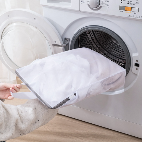 Handheld Mesh Laundry Bag Set, 6 Pcs Thick Polyester Washing Bags with Protective Zipper & Bra Protection Bags, for Clothes, Bedding, Lingerie