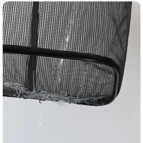2-Pack Mesh Shower Caddy, Large Capacity Portable Travel Toiletry Bag with Quick-Drain Bottom - Black