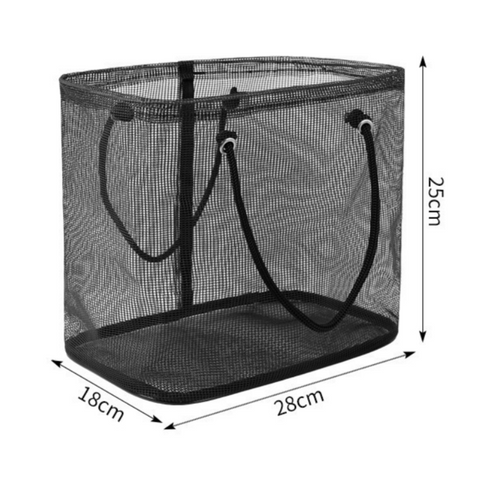 2-Pack Mesh Shower Caddy, Large Capacity Portable Travel Toiletry Bag with Quick-Drain Bottom - Gray