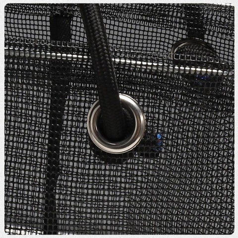 Mesh Shower Caddy, Portable Bath Tote Bag, Large Capacity Mesh Storage Basket for Bathroom Essentials - Black