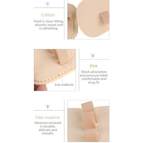 3-Hole Toe Corrector Pads, Bunion & Overlapping Toe Straightener, Hammer Toe EVA Cushion Inserts (1 Pair)