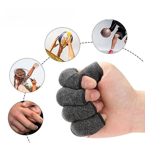 10PCS Elastic Compression Finger Sleeves, Breathable Support Protectors for Sports & Daily Use-L