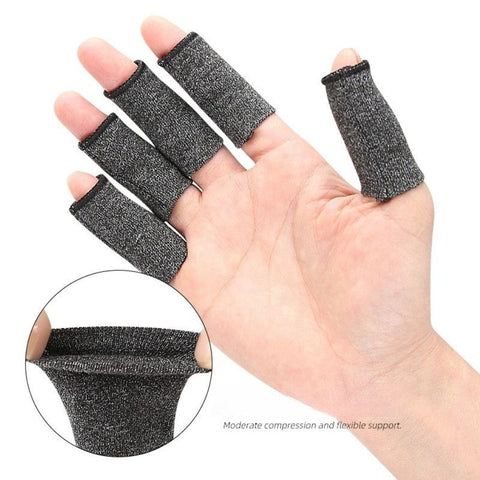 10PCS Elastic Compression Finger Sleeves, Breathable Support Protectors for Sports & Daily Use-L