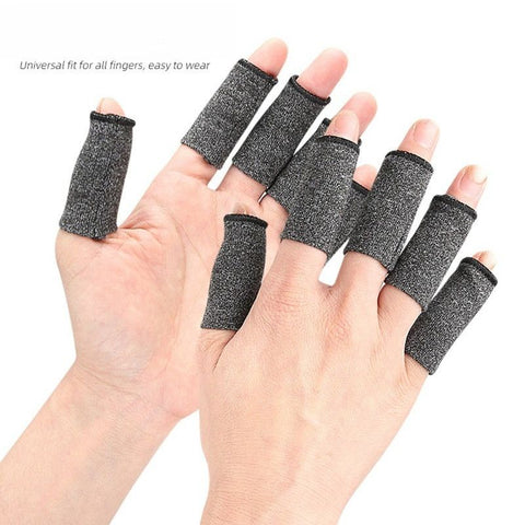 10PCS Elastic Compression Finger Sleeves, Breathable Support Protectors for Sports & Daily Use-L