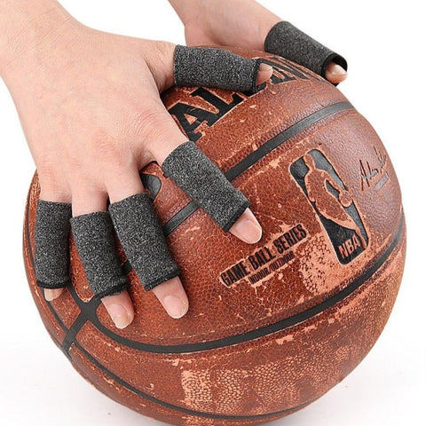 10PCS Elastic Compression Finger Sleeves, Breathable Support Protectors for Sports & Daily Use-L
