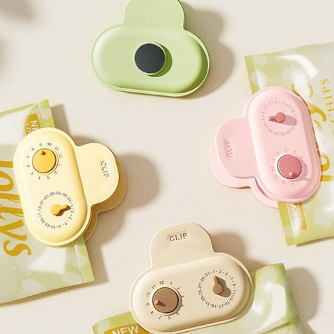 5PCS Cloud Magnetic Sealing Clips with Date Markers, Dual-Use Food Bag Sealer & Fridge Magnets