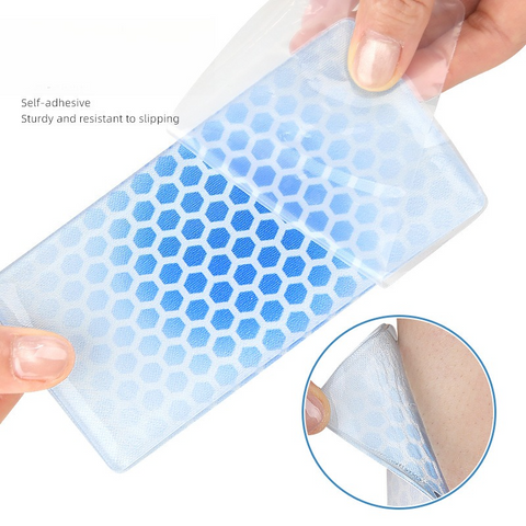 2PCS Self-Adhesive Gel Pads for Ski Boots, Anti-Friction Shock Absorbing Liners, Reusable & Washable