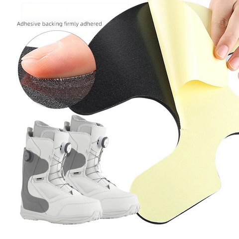 5 Pairs 10PCS Self-Adhesive EVA Heel Pads for Ski Boots, Curved Shock Absorbing Anti-Friction Foam Liner Inserts
