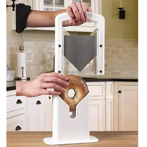 Bagel Slicer, Household Bagel Cutter, Convenient Kitchen Baking Tool—White