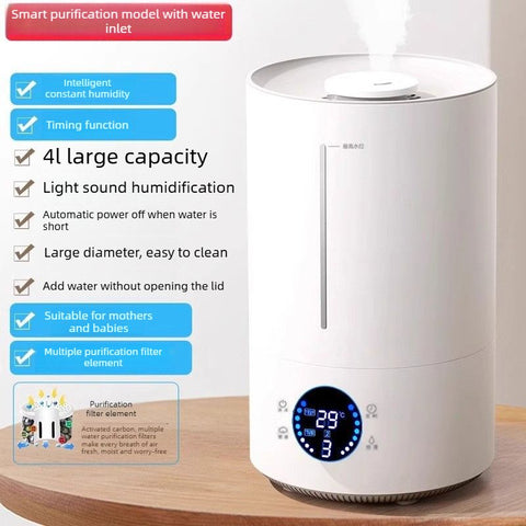 Household Humidifier - Quiet for Bedroom, Small with Large Spray Output, Suitable for Air Conditioning Rooms, Pregnant Women, Babies, and Aroma Diffuser
