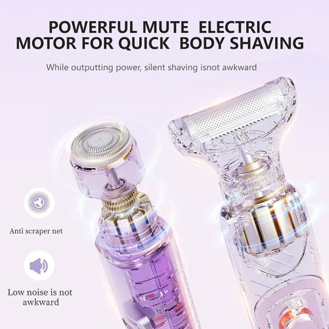 Digital Display Type-C Multi-Functional Electric Hair Remover for Women – Purple