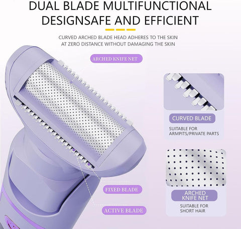Digital Display Type-C Multi-Functional Electric Hair Remover for Women – Yellow
