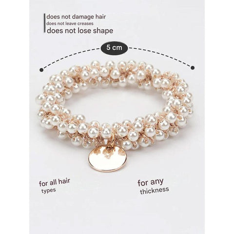 3-Pack Simple & Stylish Crystal Hair Ties for Women – Ponytail Elastic & Bracelet 2-in-1