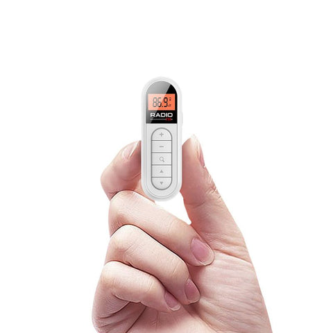 Rechargeable Portable Radio for Seniors - FM Tuning with Back Clip for Meetings