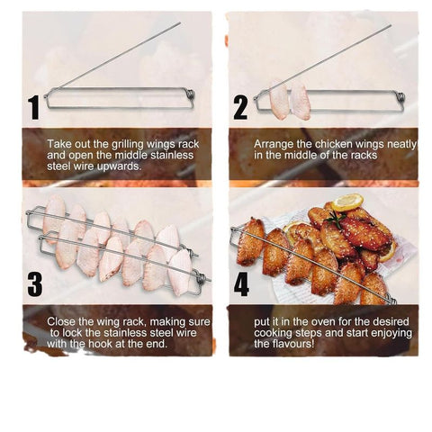 Outdoor BBQ Skewers – 4-Piece Grilling Set for Barbecue