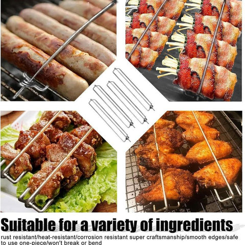 Outdoor BBQ Skewers – 4-Piece Grilling Set for Barbecue