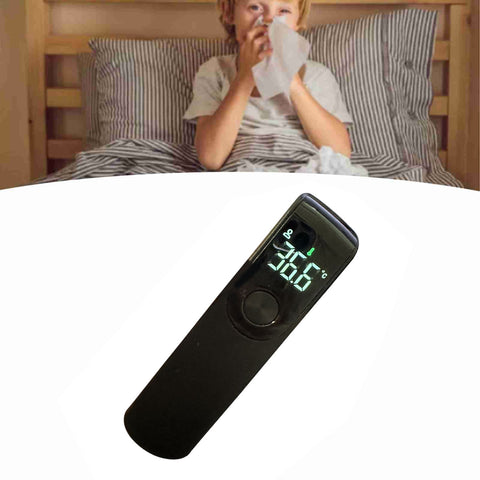 Forehead Thermometer Black Mini Portable Contactless Infrared Handheld Electronic Thermometer for Home