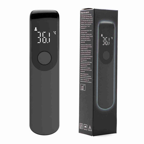 Forehead Thermometer Black Mini Portable Contactless Infrared Handheld Electronic Thermometer for Home