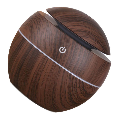 Wood Grain Humidifier Compact Portable 5V 2W USB Humidifier for Bedrooms Living Rooms Office Car