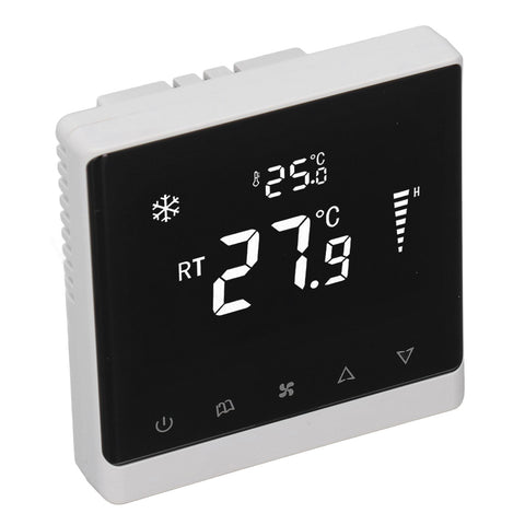 Air Conditioning Fan Thermostat Home Touchscreen Thermostat Panel Temperature Controller DC Brushless 180‑260V