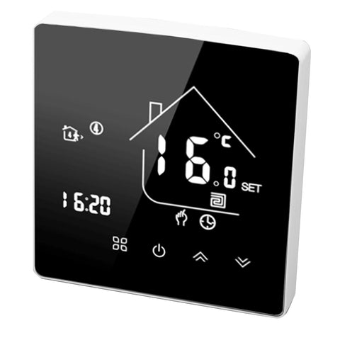 Smart Thermostat LCD Touch Screen Thermostat Programmable Temperature Controller for Boiler 95‑240V Concealed Installation