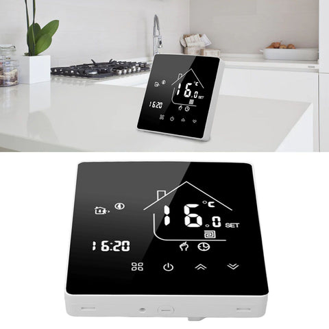 Smart Thermostat LCD Touch Screen Thermostat Programmable Temperature Controller for Boiler 95‑240V Concealed Installation