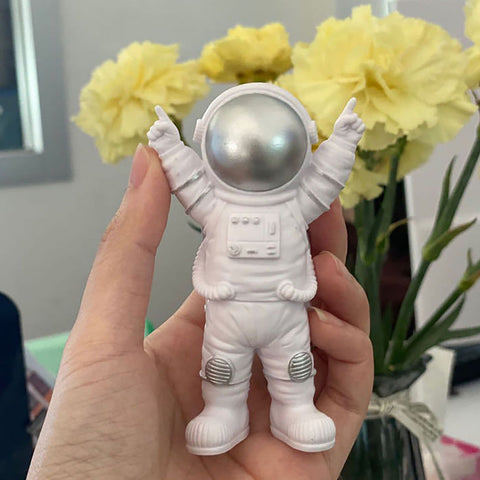 3 Piece Astronaut Figurines Cute Nordic Style PVC Spaceman Desk Decor for Cake Decoration Kids Room Bedroom Bookshelf