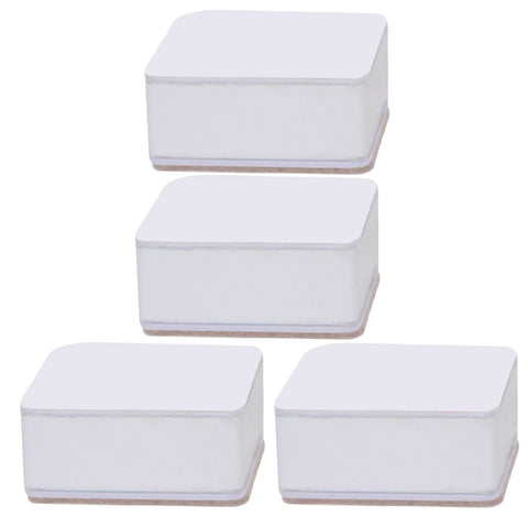Carbon Steel Furniture Risers Self Adhesive Furniture Lift Anti Slip Low Noise Bed Lifter with Felt Pad for Sofa Couch White