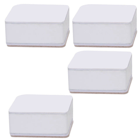 Carbon Steel Furniture Risers Self Adhesive Furniture Lift Anti Slip Low Noise Bed Lifter with Felt Pad for Sofa Couch White