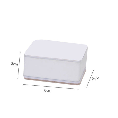Carbon Steel Furniture Risers Self Adhesive Furniture Lift Anti Slip Low Noise Bed Lifter with Felt Pad for Sofa Couch White