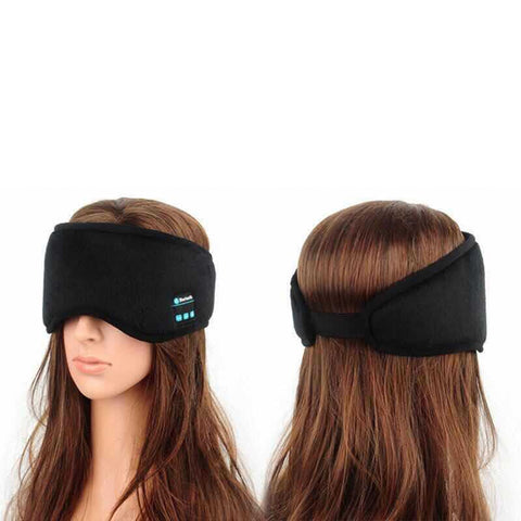 Smart Eye Mask Wireless Bluetooth 5.0 Music Communication Light Shading for Sleep Black