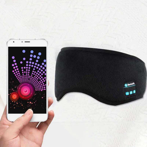 Smart Eye Mask Wireless Bluetooth 5.0 Music Communication Light Shading for Sleep Black
