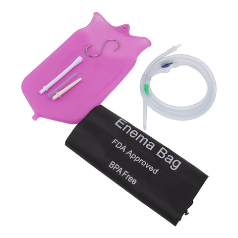 Enema Bag Kit Professional Reusable Silicone BPA Free 2L Coffee Enema Bag Kit for Health Care