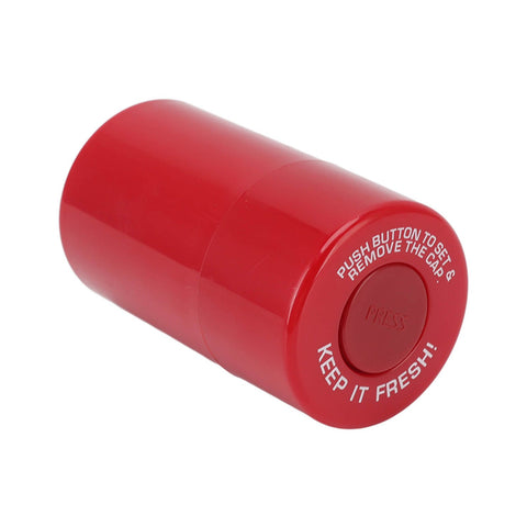 Round Plastic Airtight Stash Jar Smell Proof Tobacco Herb Storage Case Sealed Tank Container for Outdoor Travel Red