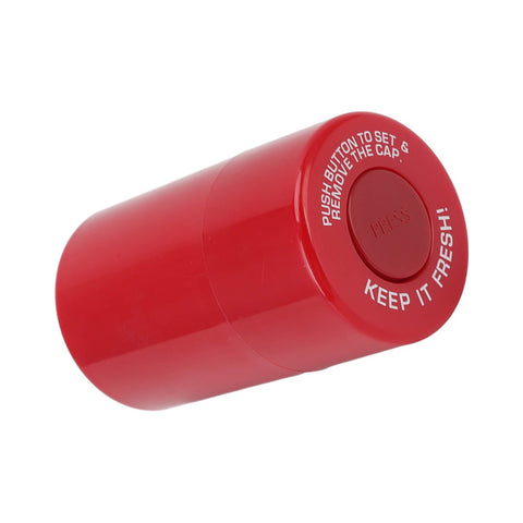 Round Plastic Airtight Stash Jar Smell Proof Tobacco Herb Storage Case Sealed Tank Container for Outdoor Travel Red