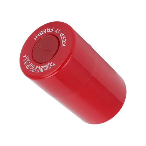 Round Plastic Airtight Stash Jar Smell Proof Tobacco Herb Storage Case Sealed Tank Container for Outdoor Travel Red