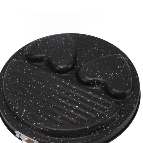 Egg Steak Divided Frying Pan 3 in 1 Multifunctional Prevent Stick Egg Beef Steak Cooker Pan for Home