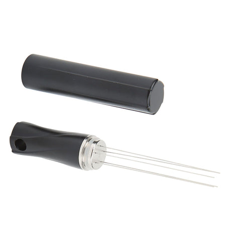 Coffee Powder Stirring Needle Professional 304 Stainless Steel Coffee Stirring Tool with Cover for Coffee Distribution Black