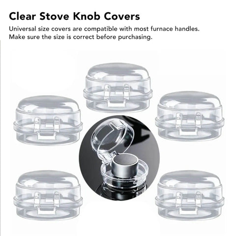 5Pcs Clear Stove Knob Covers Baby Safe Gas Stove Knob Covers Home Kitchen Switch Protection Tool for Infant Child Protector Transparent