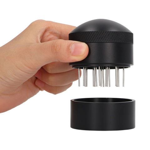 Coffee Needle Distributor Rust Resistant Stainless Steel Needle Coffee Stirrer with Base for Cafes Home 51MM